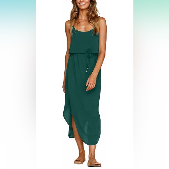 NERLEROLIAN Adjustable Strappy Split Midi Dress - Picture 1 of 4